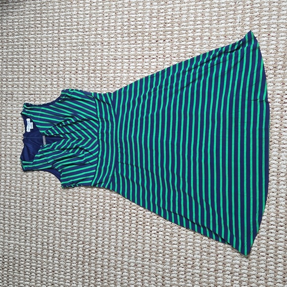 Liz Claiborne Dresses & Skirts - Liz Claiborne Dress Striped Green Blue Size 6 Dress Top Zipper on Back